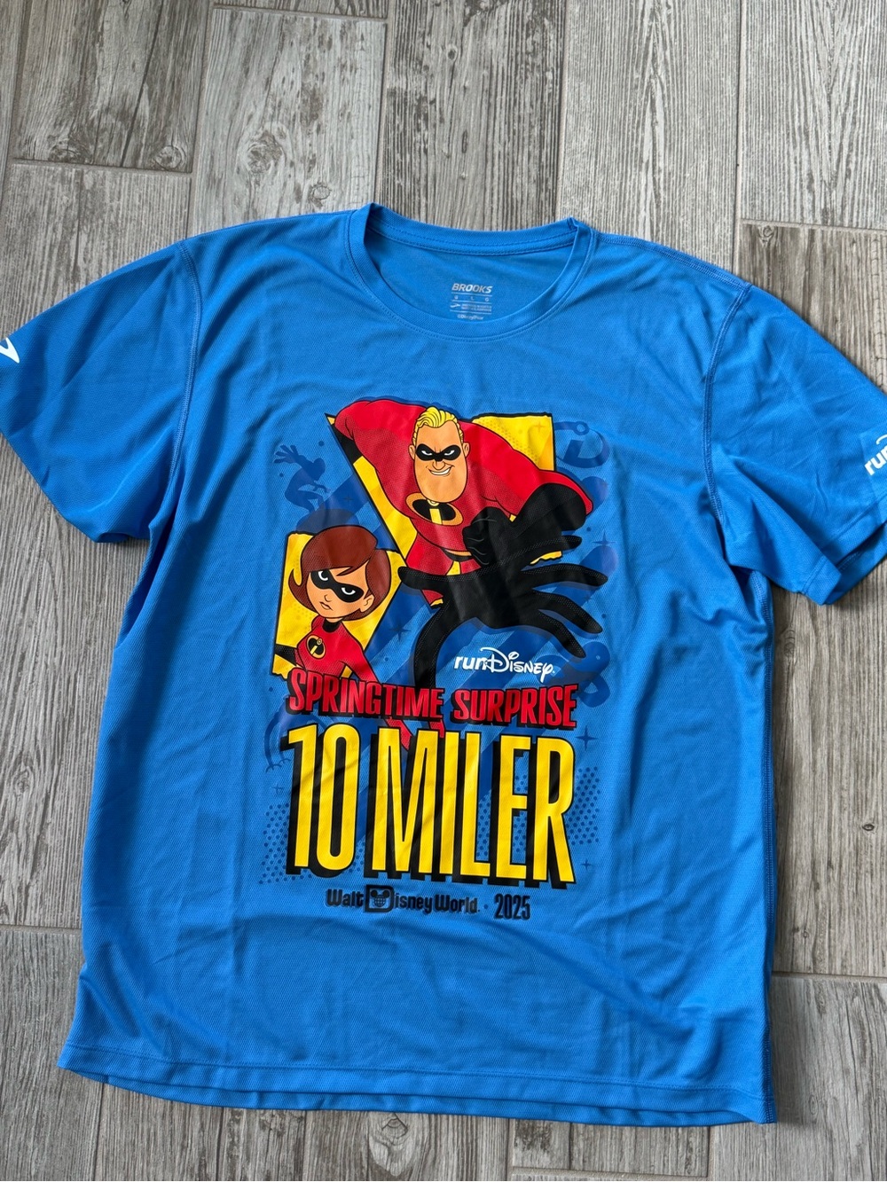 Men’s large  Blue 'Springtime Surprise 10 Miler' Graphic Tee - runDisney